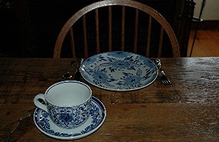 250 Year Old Chestnut Handmade Dining Table Set for Breakfast